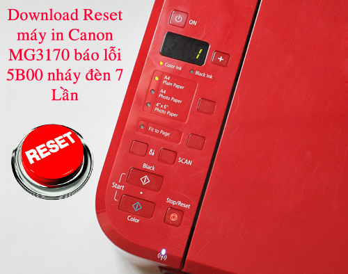 Hướng dẫn Reset Canon MG3170, Phần Mềm Reset tràn bộ nhớ máy in Canon PIXMA MG3170