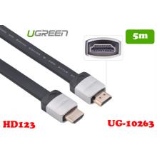 Cáp HDMI HD123 mỏng dẹt 5M Ugreen hỗ trợ 3D, 4K Ugreen (UG-10263)