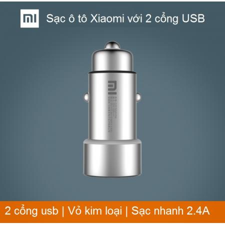 Đầu Sạc Ô tô, Xe máy Xiaomi Mi Car Charger Dual USB Silver