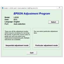 Phần mềm Reset Epson L3218 Adjustment Program-xử lý Lỗi 2 đèn đỏ, Key reset máy in L3218