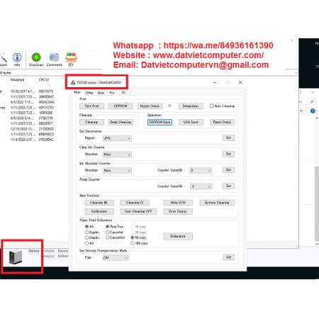 Phần mềm reset canon TS5130, TS5140, TS5150, TS5160, TS5170.