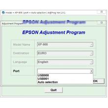Reset Epson XP-900 Adjustment Program