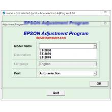 Reset Epson ET-2860, ET-2870, ET-2876 (EURO) Service Adjustment Program