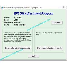 Reset EPSON PX-S505 (Adjprog) Waste Ink Pad Counters (Adjustment Program)