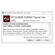 Epson LFP SureLab SL-D800, D830, D870 NVRAM Viewer Ver.1.0.3 Setup