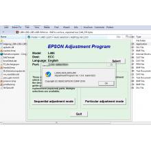 Epson L380, L383, L385, L485 Adjustment Program, Tool Reset