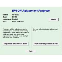 Reset Epson XP-8700 Adjustment Program
