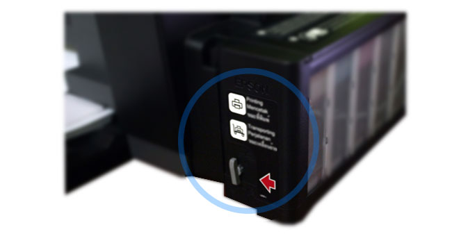 Máy in Epson L1300 có chốt khóa mực , an toàn khi vận chuyển
