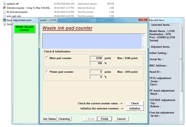 Cara Reset Epson L3150 Epson L3150 Adjustment Program Resetter