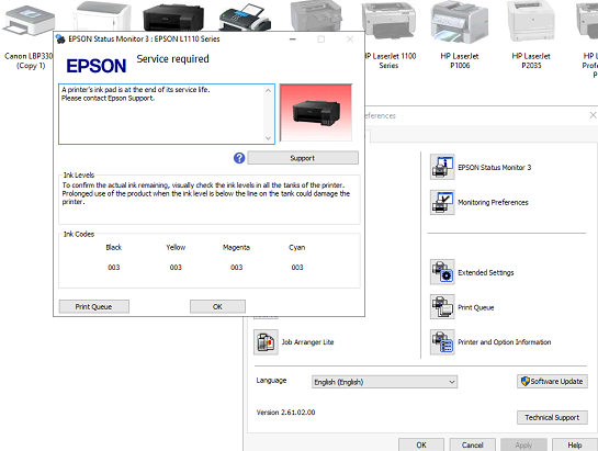 Cara Reset Printer Epson L1110