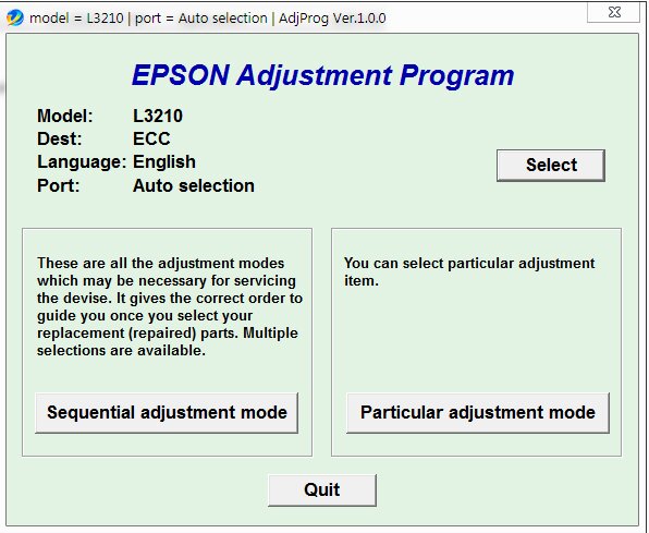 Hướng Dẫn Đặt Lại Máy In Epson L3210, Phần Mềm Reset Bộ Nhớ Tràn Epson L3210